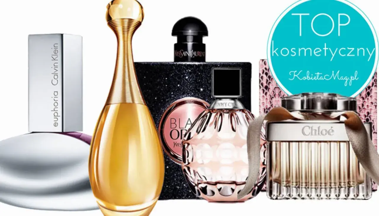 Kolekcja najbardziej zmysłowych perfum damskich: Calvin Klein Euphoria, Dior J'adore, Yves Saint Laurent Black Opium, Jimmy Choo i Chloé.