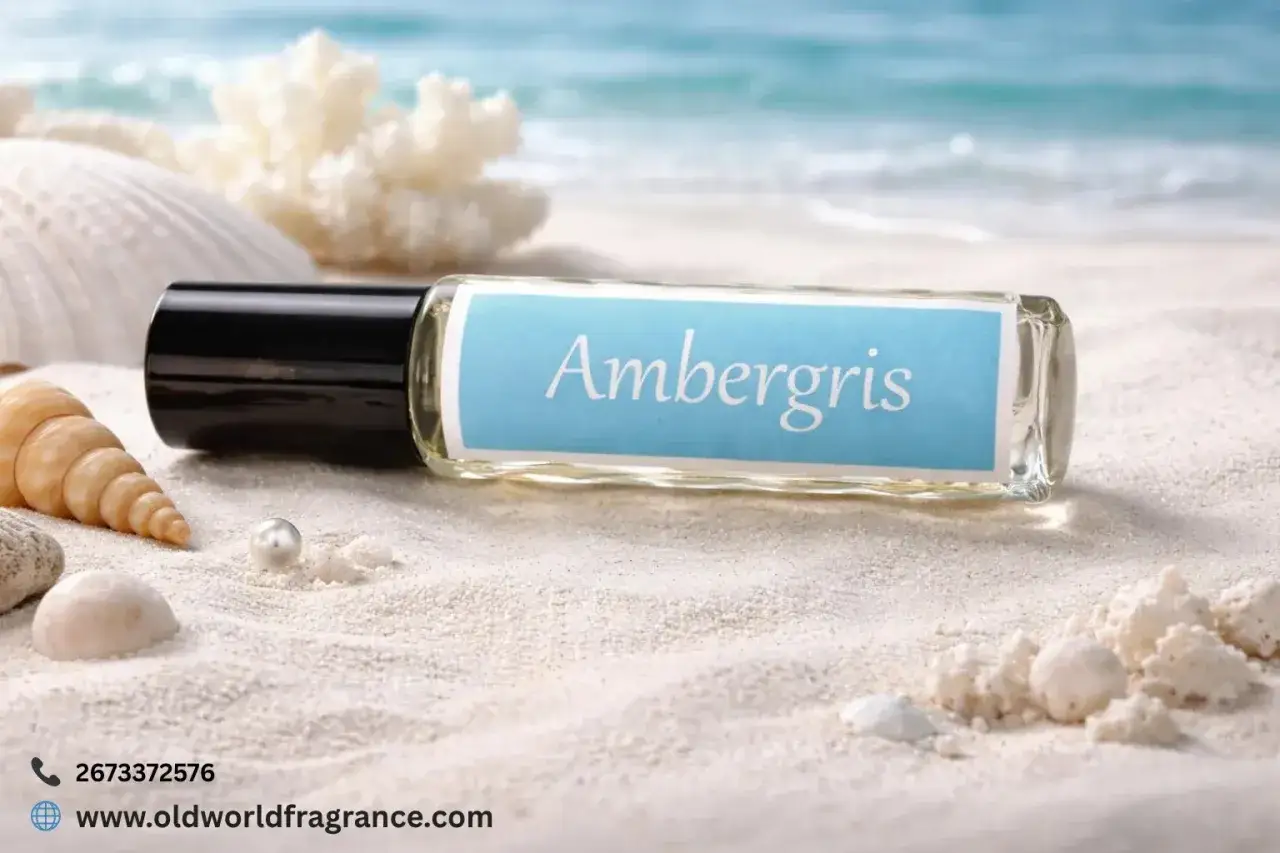 Perfumy Ambergris na plaży, wśród muszli i pereł. Co to jest ambra? To zapach oceanu.